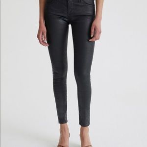 AG Legging Ankle Jean Leatherette Super Black 25R